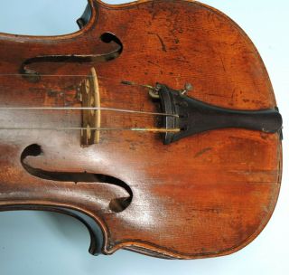 Very Rare Antique VIOLIN - European - one piece back - exotic wood 10