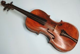 Very Rare Antique VIOLIN - European - one piece back - exotic wood 7