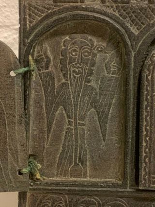 190631 - Ethiopian African coptic Large double stone icon - Ethiopia. 9