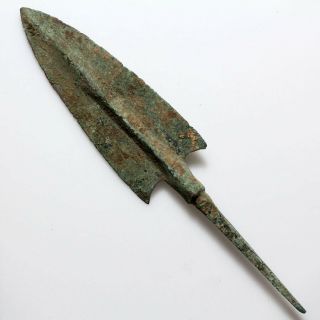 CA 2500 BC EARLY BRONZE AGE GREEK BRONZE LONG SHOT ARROWHEAD,  4500 YEARS OLD 4