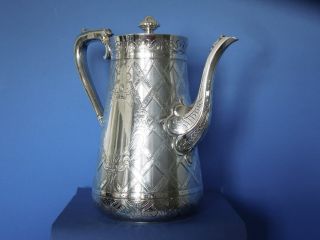 Silver Coffee Pot - Edward & John Barnard.  London 1862 28.  5oz / 887.  4gm
