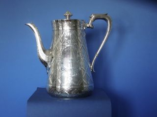 Silver Coffee Pot - Edward & John Barnard.  London 1862 28.  5oz / 887.  4gm 2