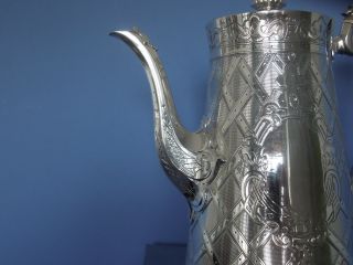 Silver Coffee Pot - Edward & John Barnard.  London 1862 28.  5oz / 887.  4gm 6