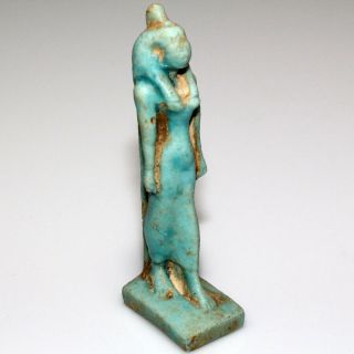 Circa 300 - 100 Bc Egyptian Blue Faience Statue Of Cleopatra