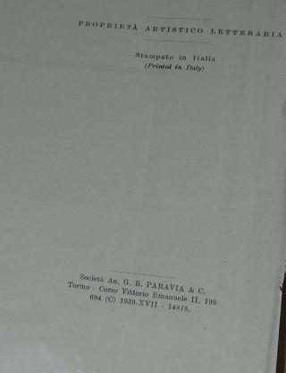 1939 Italian Giuseppe Pennesi Geography Atlas Physical&Political Map G.  B.  Paravia 3
