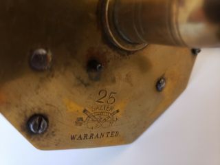 Antique Salter Clockwork Key Wind Brass Hearth Fireplace Bottle Jack Spit Turner 11