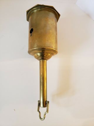Antique Salter Clockwork Key Wind Brass Hearth Fireplace Bottle Jack Spit Turner 12
