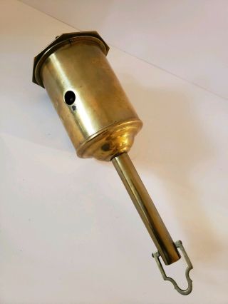 Antique Salter Clockwork Key Wind Brass Hearth Fireplace Bottle Jack Spit Turner 3