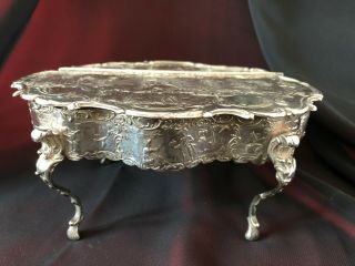 Antique Solid Silver Trinket Box - Exquisite - 345 Grams - Baroque?