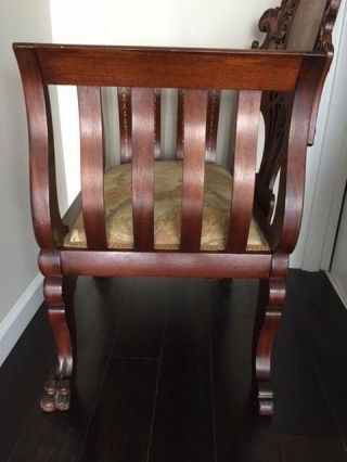 Antique 19th Century Mahogany Shield Back Accent Chair Inlay 9