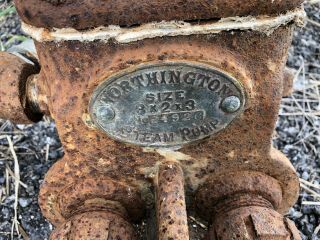 Worthington Steam Pump Engine Water 1891 3x2x3 Hit Miss Engine Antique Tractor 4