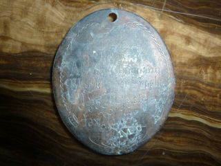 Slave Tag.  Black Labor Supply tag.  Authentic,  Royal African Company dated 1725 2