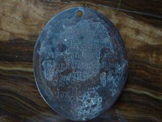Slave Tag.  Black Labor Supply tag.  Authentic,  Royal African Company dated 1725 4