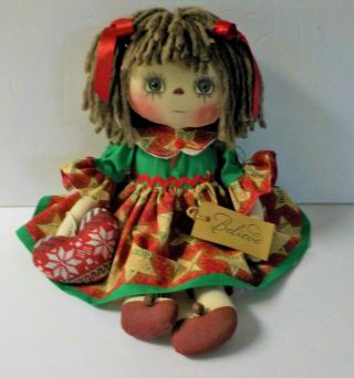 HM Primitive Raggedy Ann DOLL COUNTRY CHRISTMAS IN JULY/ STUFFED HEART ORNIE 2