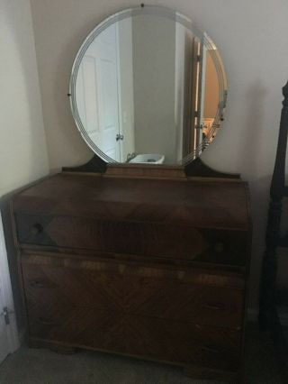 Antique art deco Dresser from the early 1940 ' s PRISTINE 6