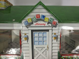 Vintage MARX Tin Toy Doll House BABYLAND NURSERY Store Display US Made 11