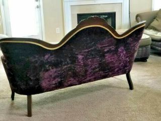 19th Century Purple Velvet English Victorian Sofa 2
