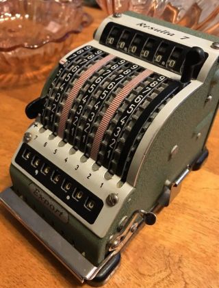 RESULTA 7 EXPORT CALCULATOR ADDING MACHINE VINTAGE WEST GERMANY 2