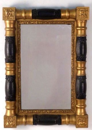 Antique Federal Style Gilt And Ebonized Mirror