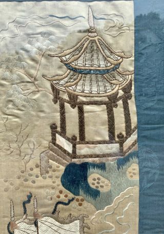 ANTIQUE CHINESE SILK EMBROIDERY PANEL 2