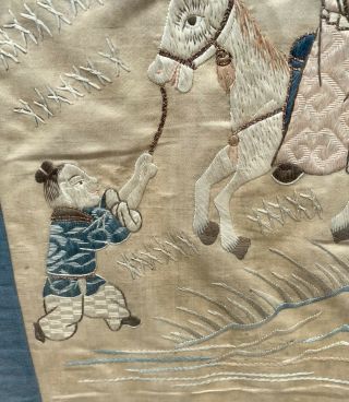 ANTIQUE CHINESE SILK EMBROIDERY PANEL 5