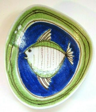 Mid Century Ashtray Bowl Mcm Fish Italian Pottery Raymor Enzo Borgini For Bagini