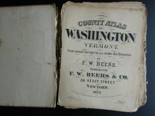 1873 Atlas of Washington County,  Vt F.  W.  Beers 2