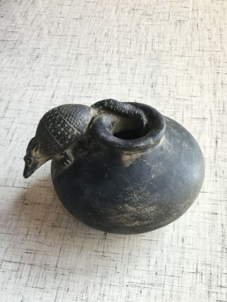 Mississippian Culture Blackware Pottery Effigy Vessel