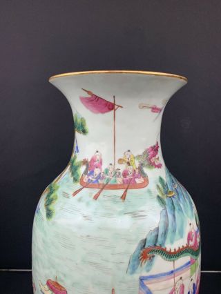 Magnificent Antique Chinese Porcelain Vase with Hundred Boys Parade Scene Qing 10