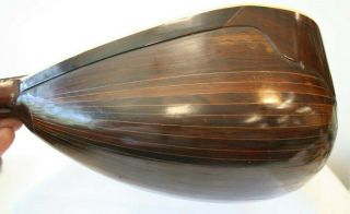 Antique Fine Mandolin Bowl Back Tater Bug & Case Crescent Moon & Star Inlay 9