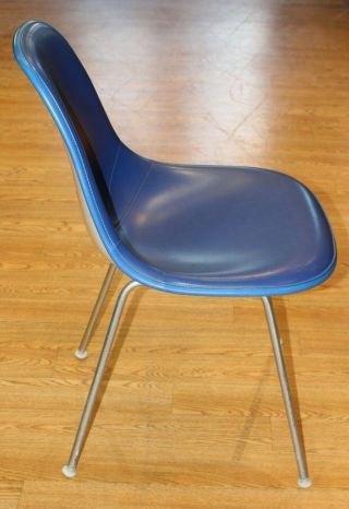 Authentic Vintage Eames Herman Miller Blue Fabric Cover Chair 4