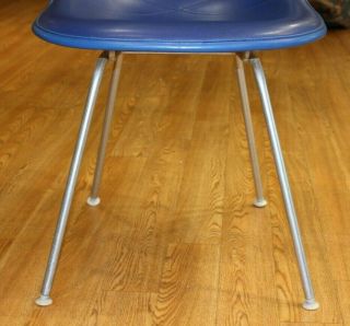 Authentic Vintage Eames Herman Miller Blue Fabric Cover Chair 5