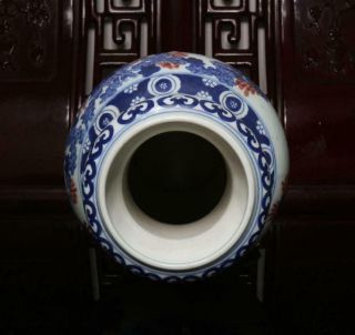 Old Rare Large Blue and White Chinese Porcelain Vase Kangxi MK H11.  81” 9
