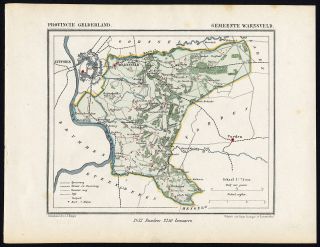 Antique Map - Netherlands - - Warnsveld - Gelderland - Kuyper - 1865