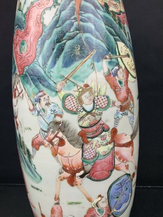 Very Fine Antique Chinese 19th Century Vase with Fine Painted Details Large Size 6