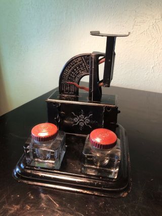 Vintage To Antique - Reliance Tin Postal Scale With Inkwells