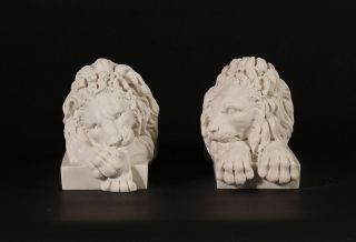 Marble Chatsworth Lions (Pair),  Marble Classical Sculptures,  Art,  Ornament. 4