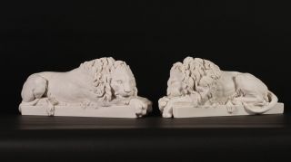 Marble Chatsworth Lions (Pair),  Marble Classical Sculptures,  Art,  Ornament. 5