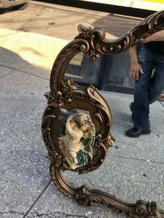 Vintage Mirror Italian Lovers Angels Large Gordy Staten Island Pick Up Rare 3