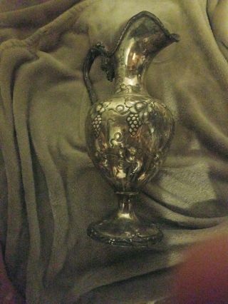 Shreve,  Crump,  & Low Co.  Sterling Water Pitcher 48 troy ounces grape vines 14 