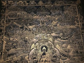 Rare MasterPiece Handpainted Tibetan Full Buddha Life thangka Painting Chinese i 5