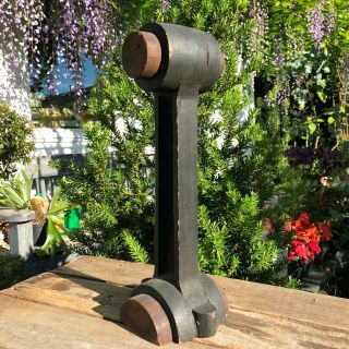 Antique 1930 FOUNDRY PATTERN MOLD CRANK ROD STEAM ENGINE CHIEFTAIN Steampunk 5