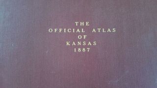 Antique Colored MAP - JAMESTOWN,  CLYDE or CLOUD COUNTY - 1887 KANSAS ATLAS 7