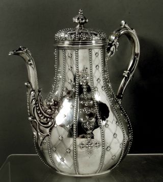 English Sterling Coffee Pot 1870 Robert Hennell - Abercrombie
