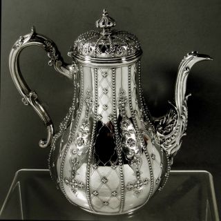 English Sterling Coffee Pot 1870 Robert Hennell - Abercrombie 3