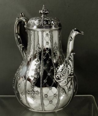 English Sterling Coffee Pot 1870 Robert Hennell - Abercrombie 4