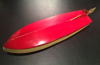 Vintage Lionel Craft Runabout No.  43 Wind - Up Stamped Metal Speed Boat,  Key, 10