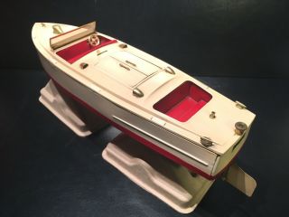 Vintage Lionel Craft Runabout No.  43 Wind - Up Stamped Metal Speed Boat,  Key, 3