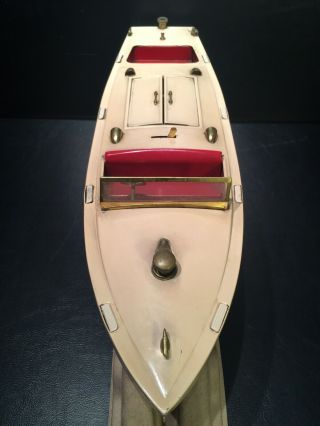 Vintage Lionel Craft Runabout No.  43 Wind - Up Stamped Metal Speed Boat,  Key, 5