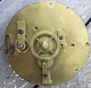 Antique French ? Empire Ormolu Ebony Portico Clock Ornate Knife Edge Pendulum 18 7